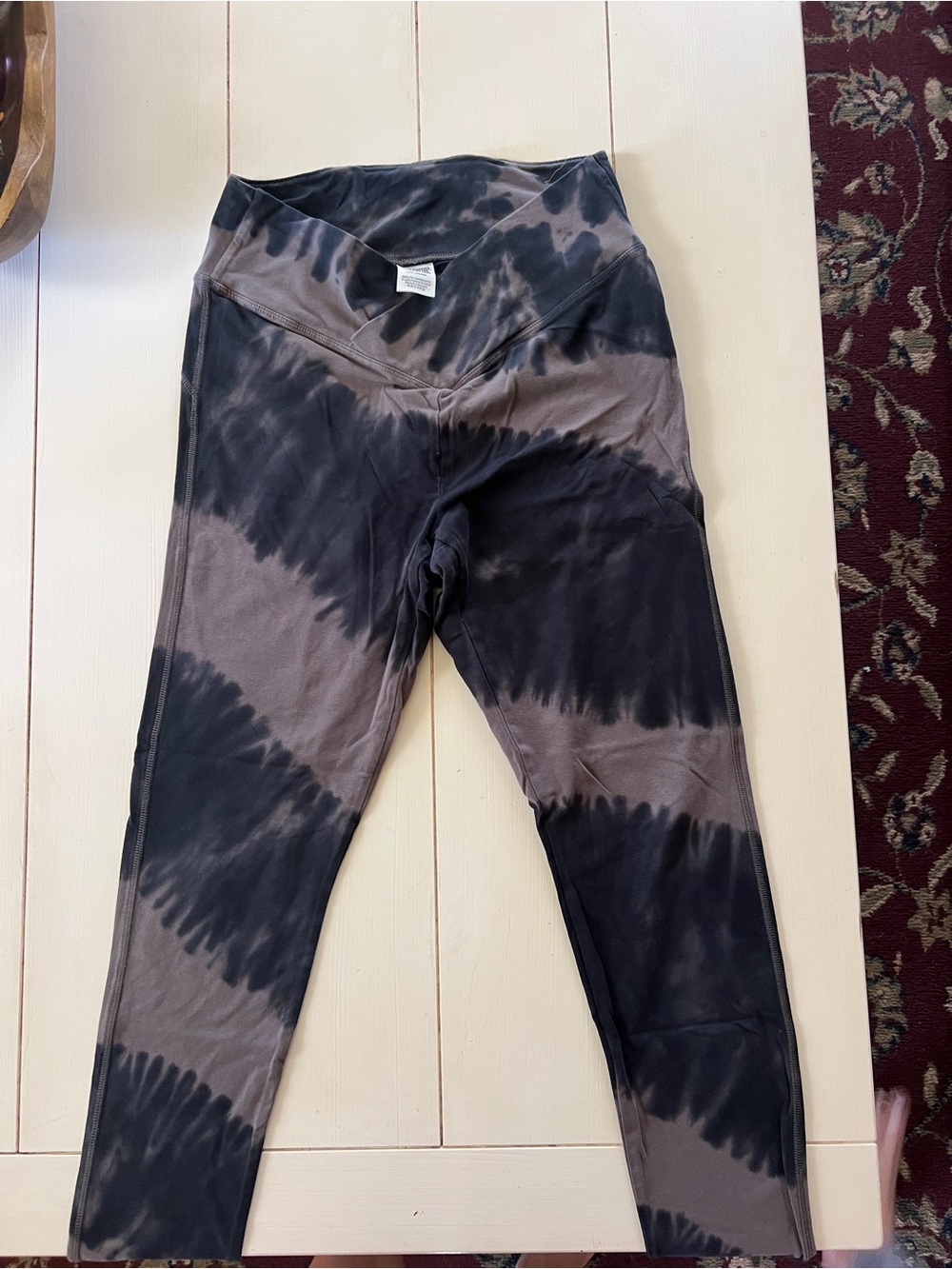 PINK Victoria's Secret Black & Gray Tie-Dye High-Waist Leggings